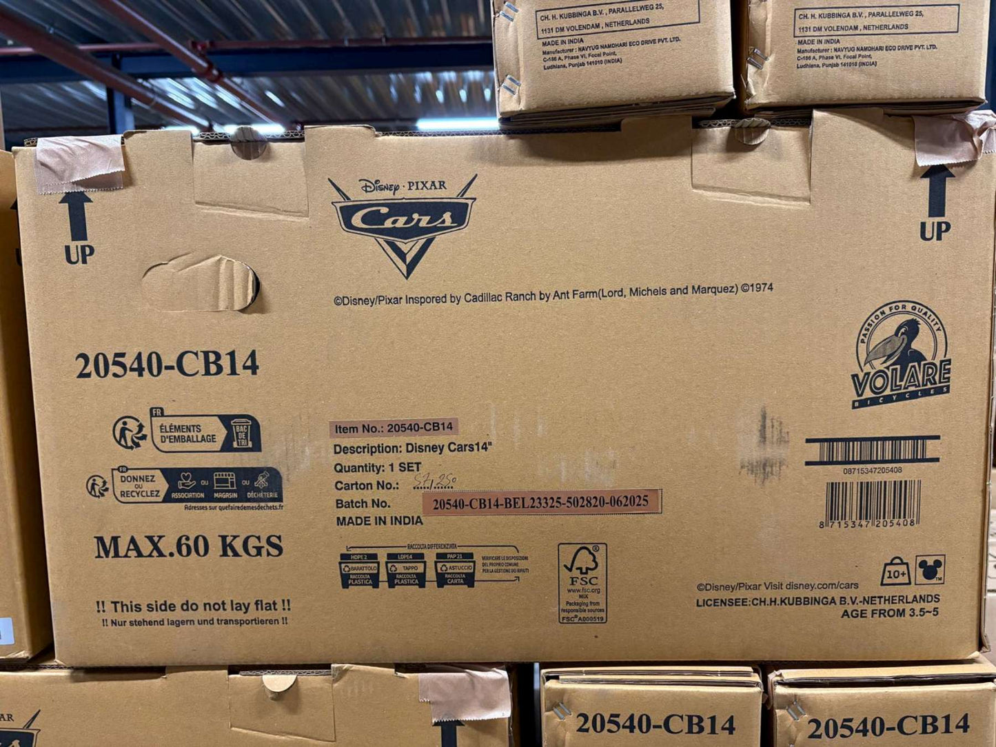 Disney Cars Barncykel 14 tum, Röd - För barn 5-5 år