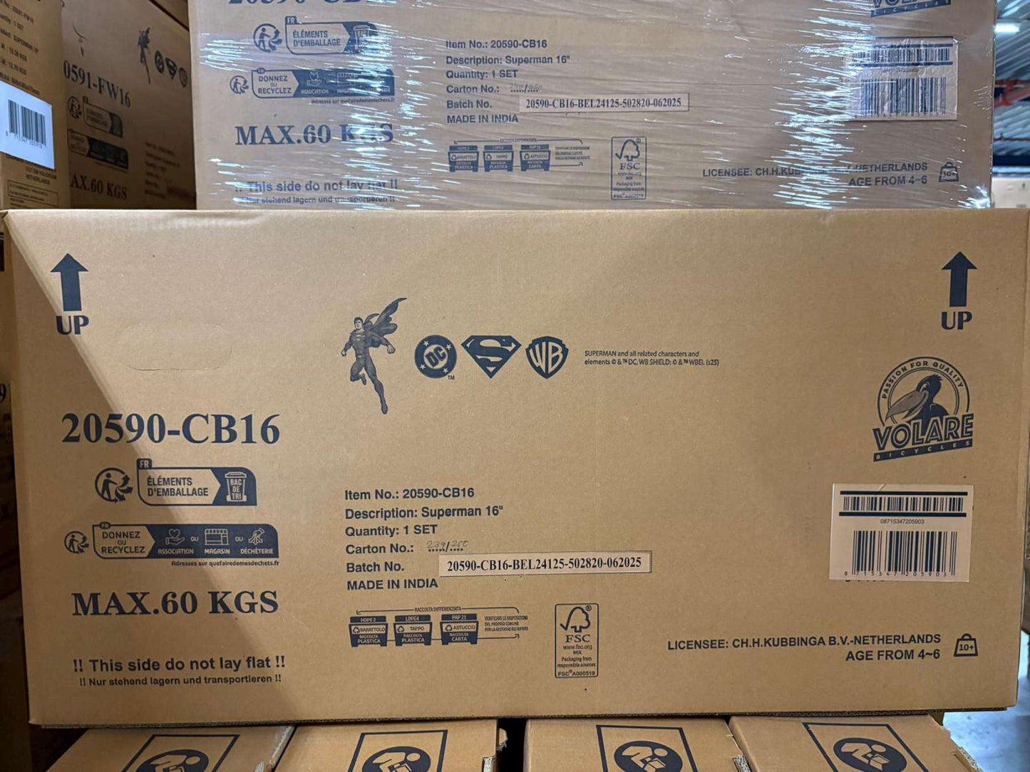 Superman Barncykel 16 tum, Blå - För barn 4-6 år