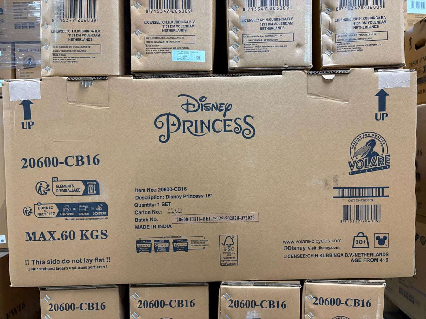 Disney Princess Barncykel 16 tum, Rosa - För barn 4-6 år