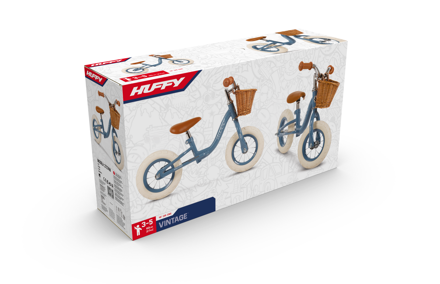 Huffy Vintage 10-tum balanscykel för barn - 2-4 år - blå