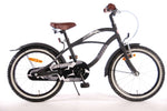 Volare Black Cruiser Barncykel 18 tum, Svart - Lilla Cykelbutiken