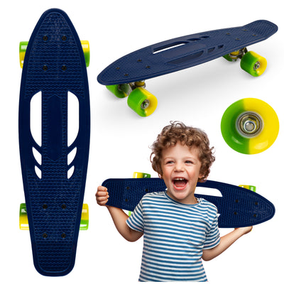 QKIDS GALAXY Skateboard, Blå - Lilla Cykelbutiken