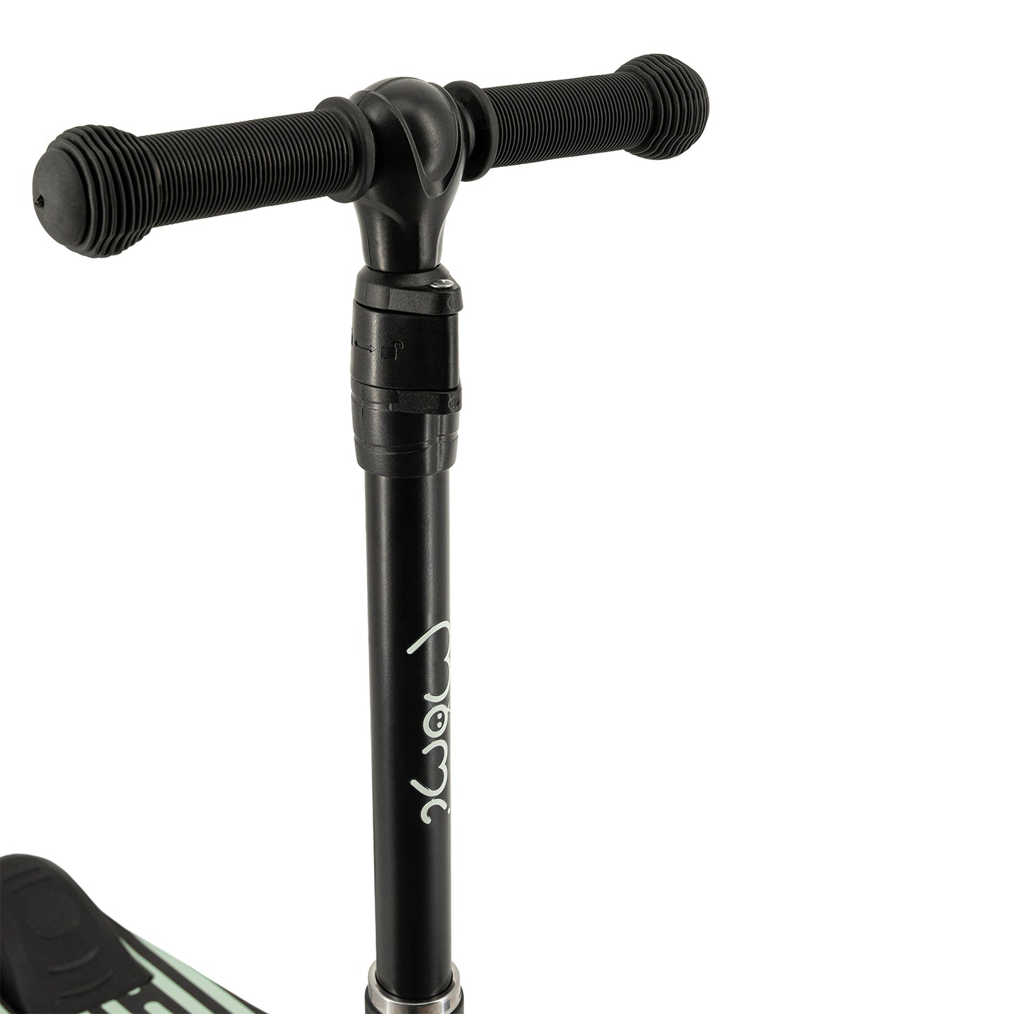 MoMi SAN Sparkcykel Svart – Hopfällbar Sparkcykel med LED-hjul, Grön