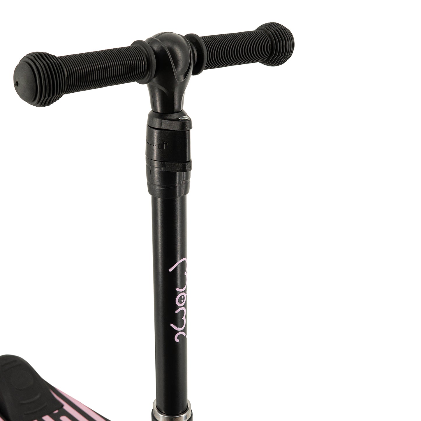 MoMi SAN Sparkcykel Svart – Hopfällbar Sparkcykel med LED-hjul, Rosa