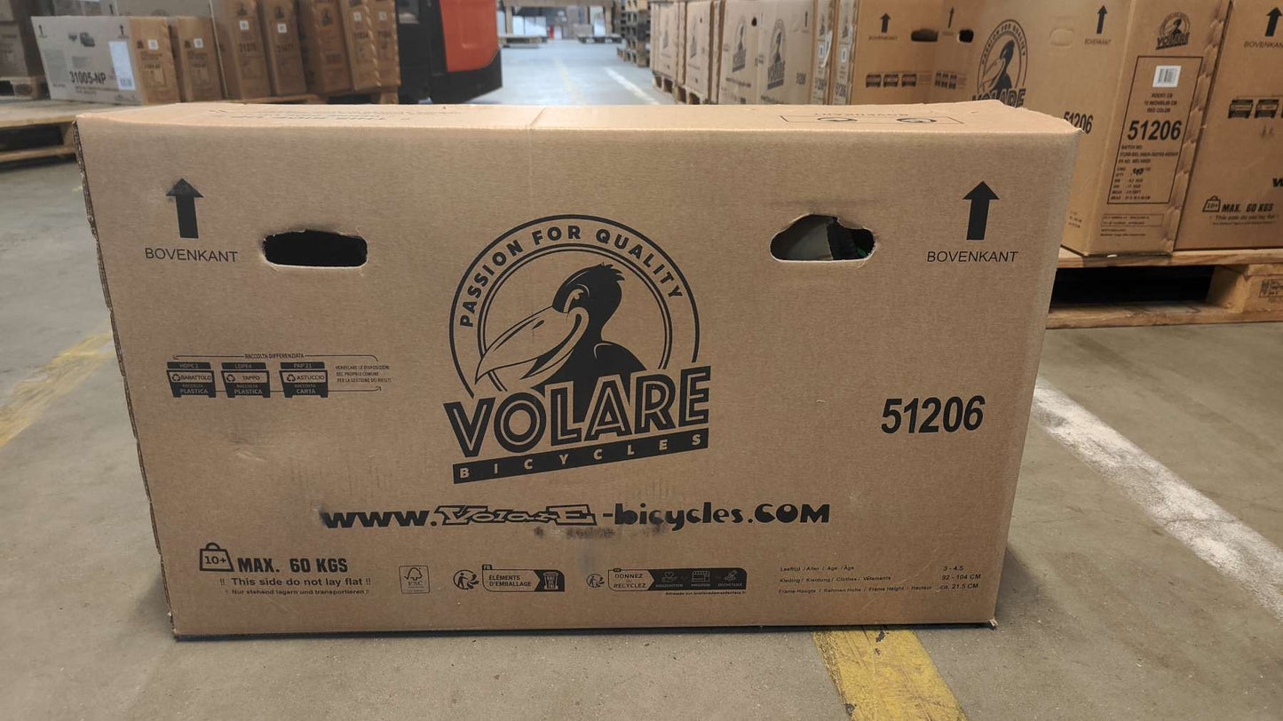 Volare Rocky Barncykel 12 tum, Röd - För barn 3-4 år