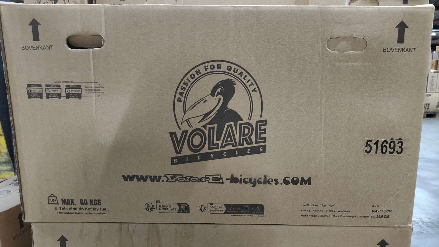 Volare Rocky Barncykel 16 tum, Röd - För barn 4-6 år