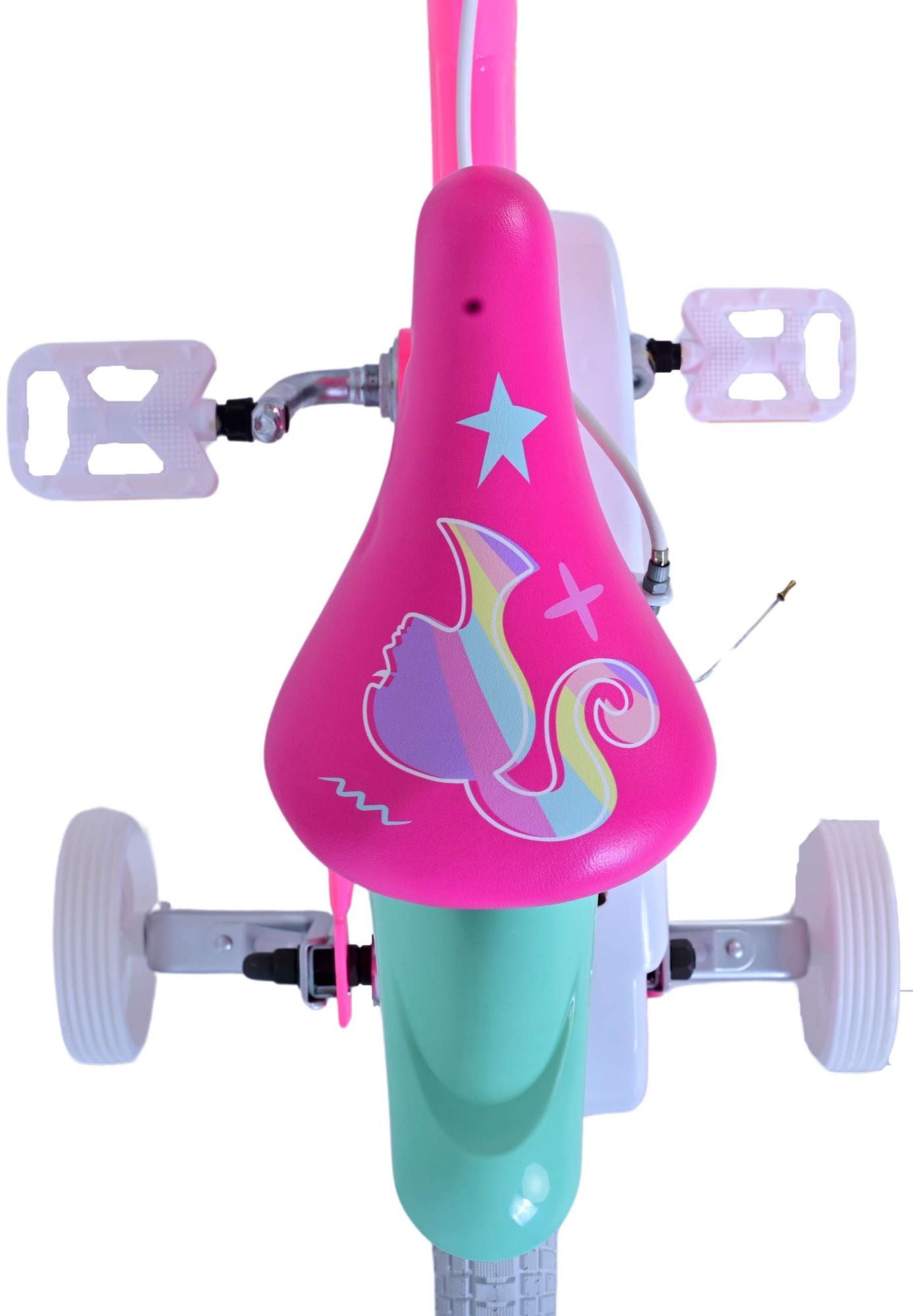 Barbie Barncykel Två Handbromsar 14 tum, Rosa - Lilla Cykelbutiken