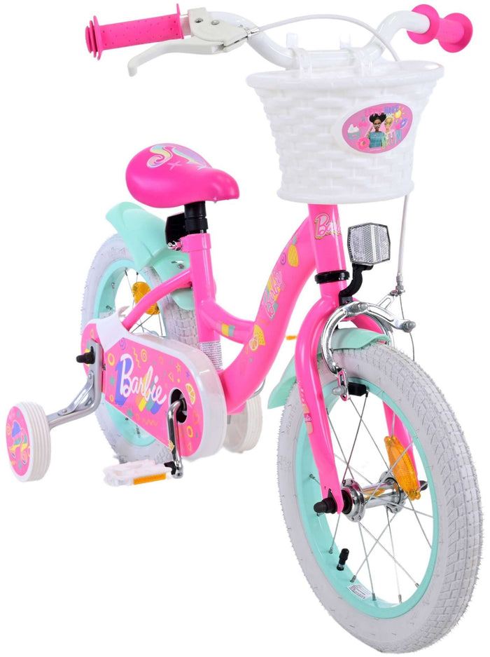 Barbie Barncykel 14 tum, Rosa - Lilla Cykelbutiken