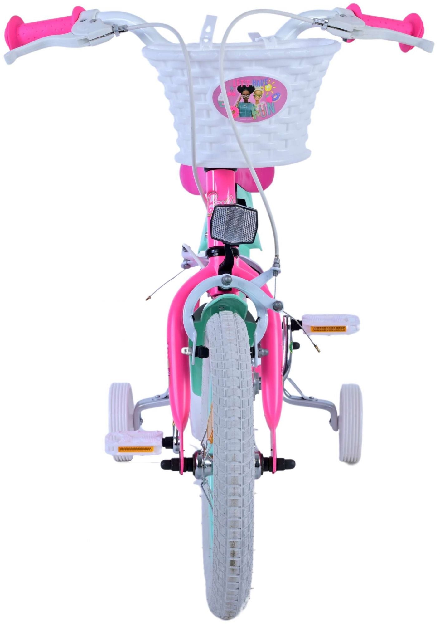 Barbie Barncykel Två Handbromsar 14 tum, Rosa - Lilla Cykelbutiken