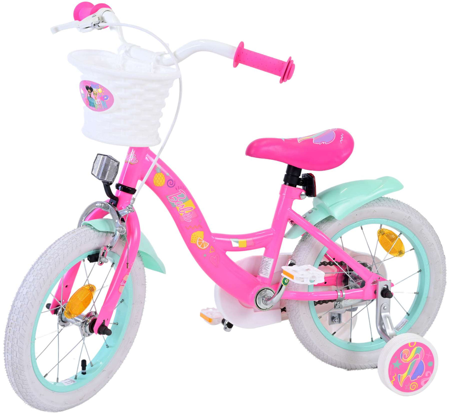 Barbie Barncykel 14 tum, Rosa - Lilla Cykelbutiken