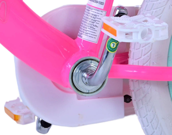Barbie Barncykel Två Handbromsar 14 tum, Rosa - Lilla Cykelbutiken