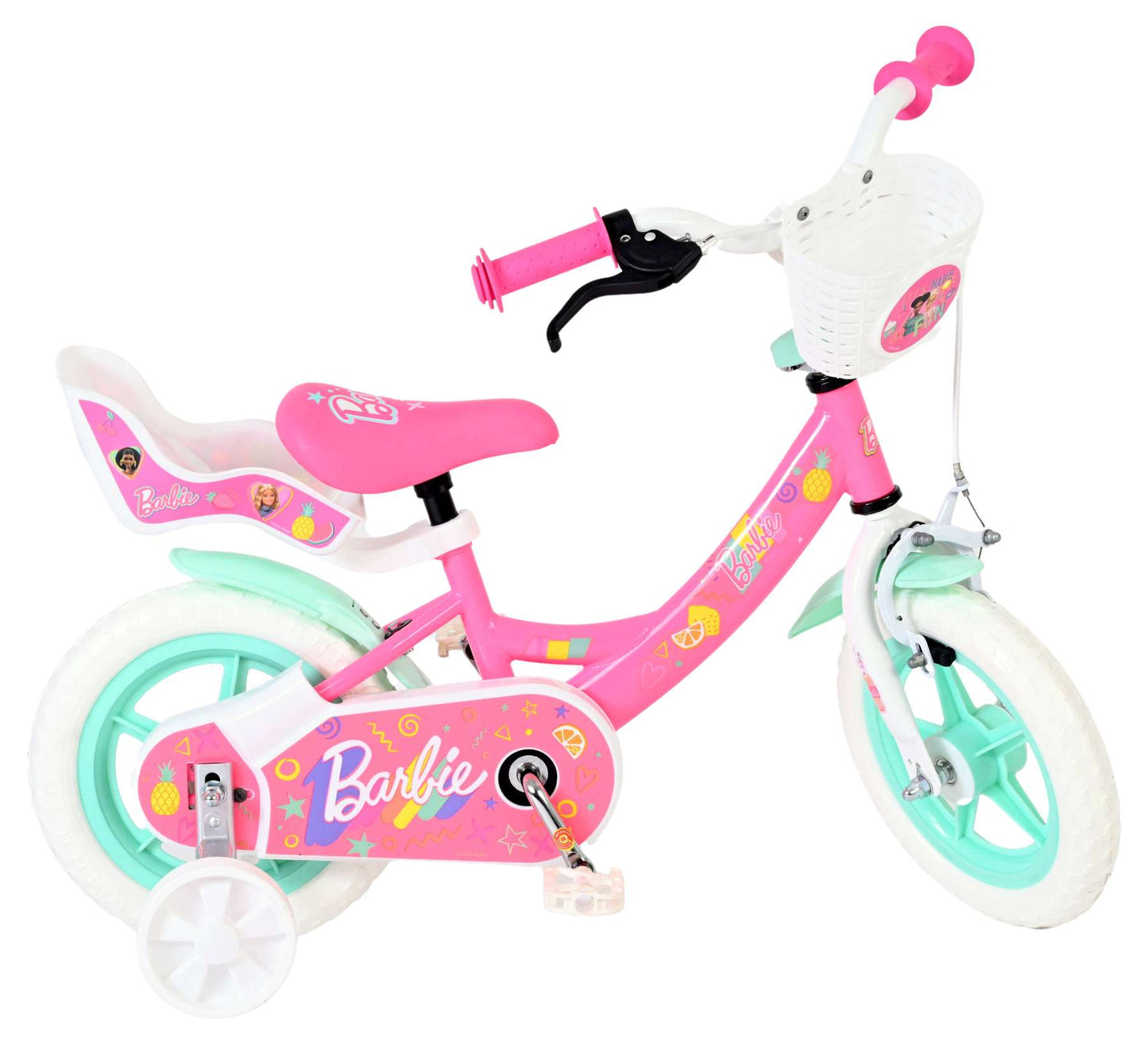 Barbie Barncykel 12 tum, Rosa - För barn 3-4 år
