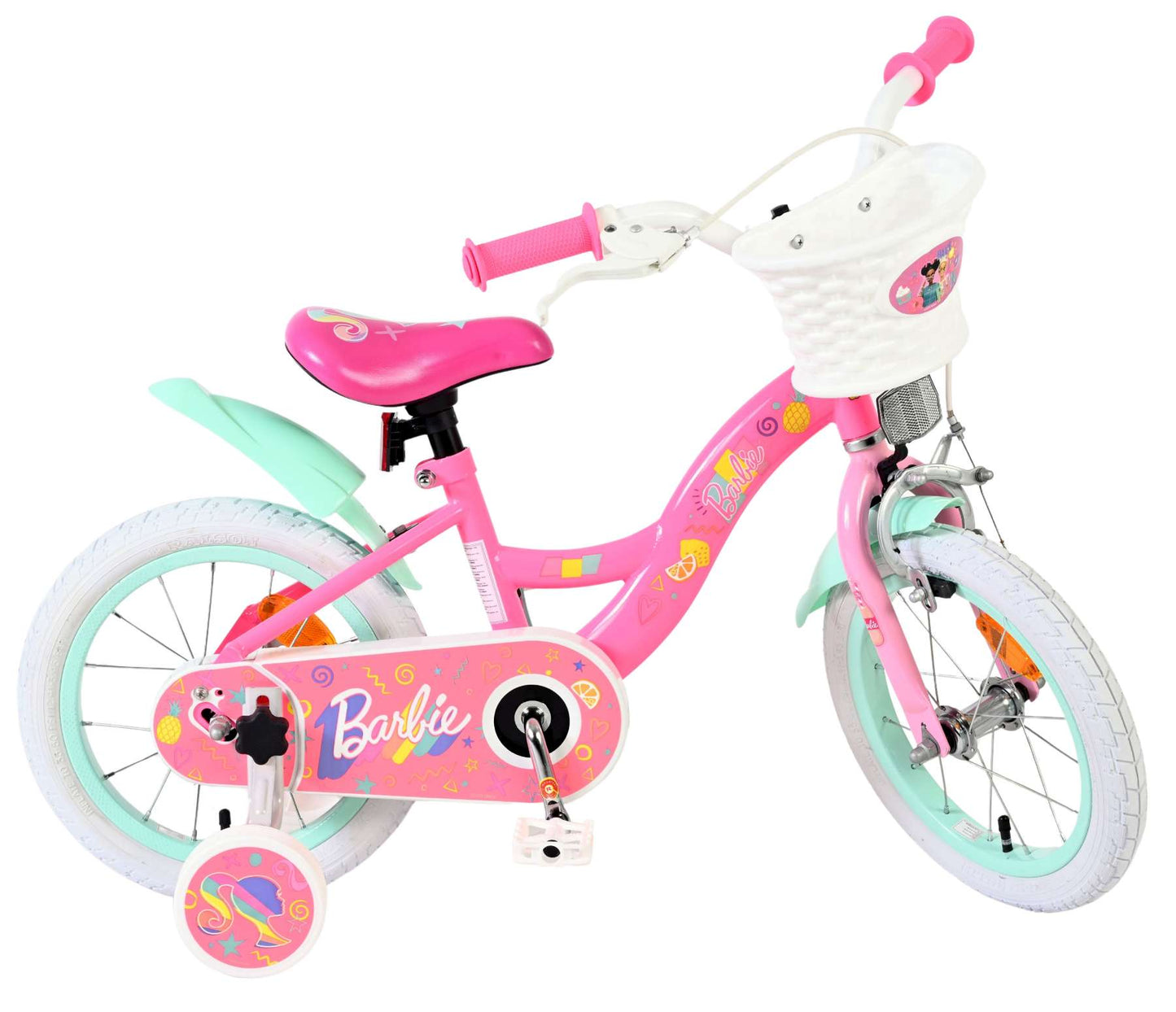Barbie Barncykel 14 tum, Rosa - För barn 5-5 år