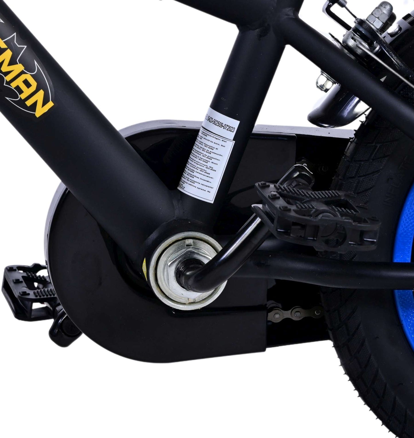 Batman Barncykel Två Handbromsar 12 tum, Svart - Lilla Cykelbutiken