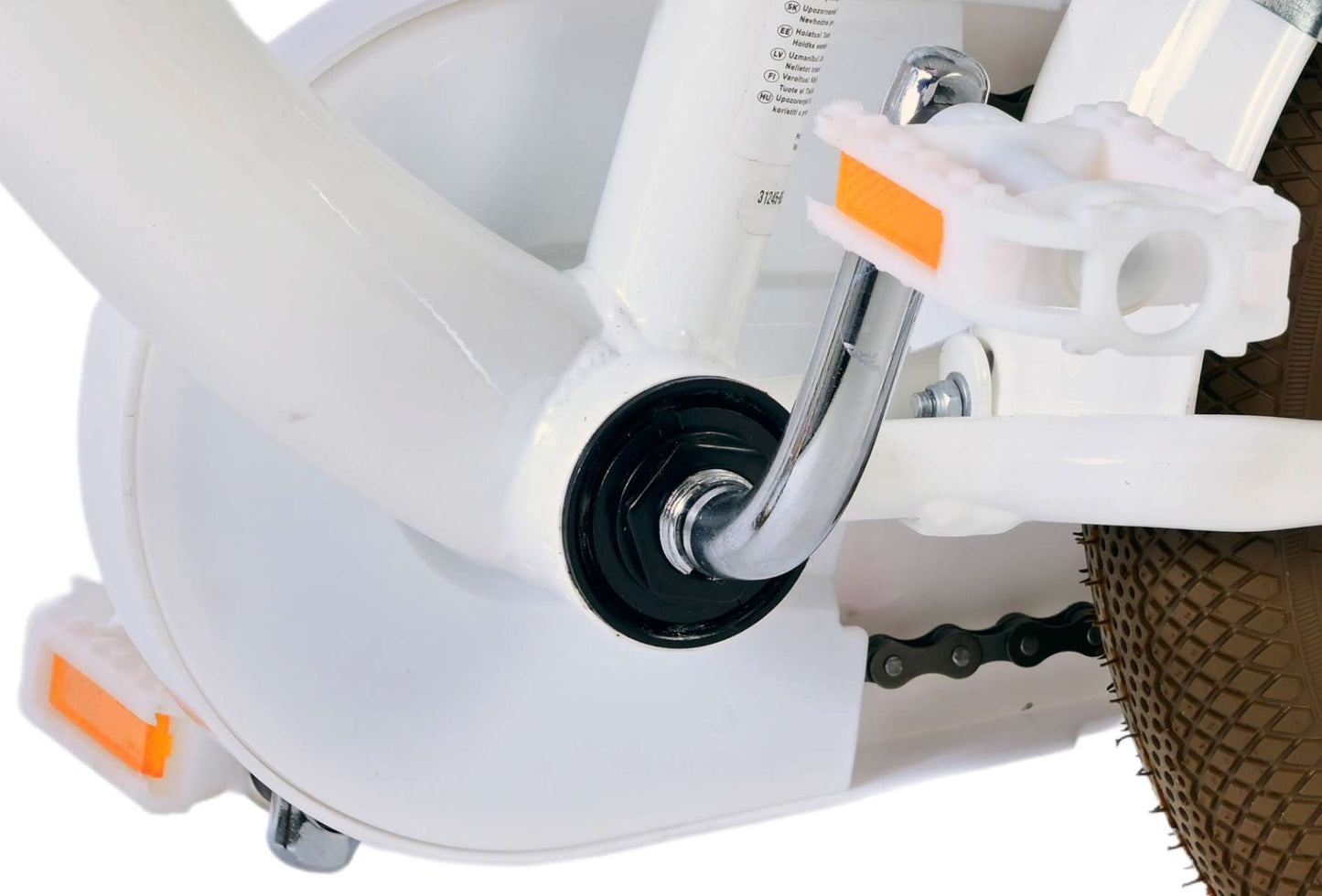 Volare Blossom Barncykel Två Handbromsar 12 tum, Vit - Lilla Cykelbutiken