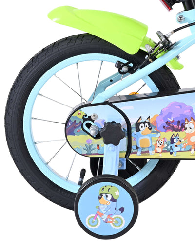 Bluey Light Barncykel 14 tum, dubbla handbromsar, Ljusblå - För barn 5-5 år