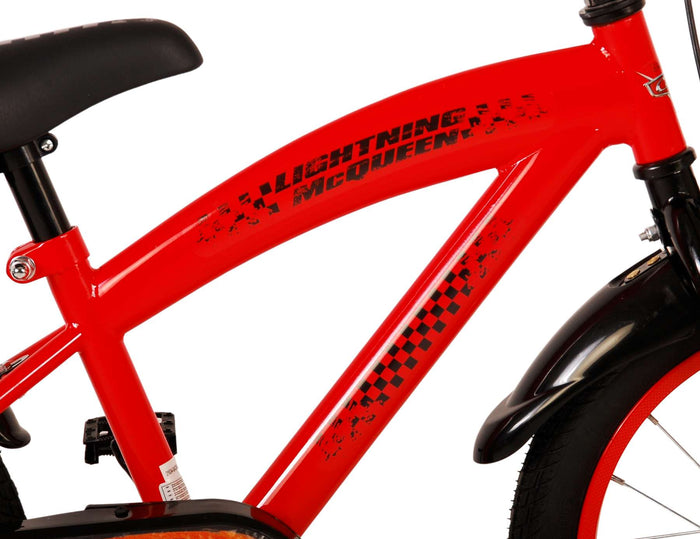 Disney Bilar Barncykel 16 tum, Röd - Lilla Cykelbutiken