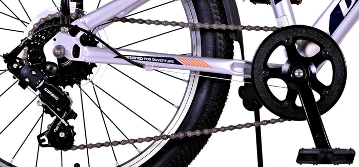 Volare Cross Barncykel 20 tum, Silver 6 Växlar - Lilla Cykelbutiken