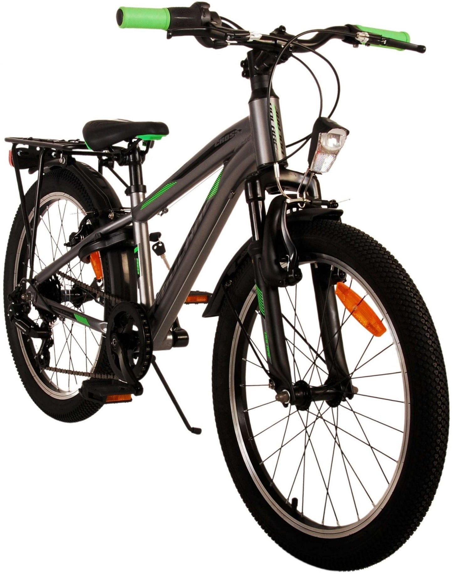 Volare Cross Barncykel 20 tum, Grå 6 Växlar - Lilla Cykelbutiken