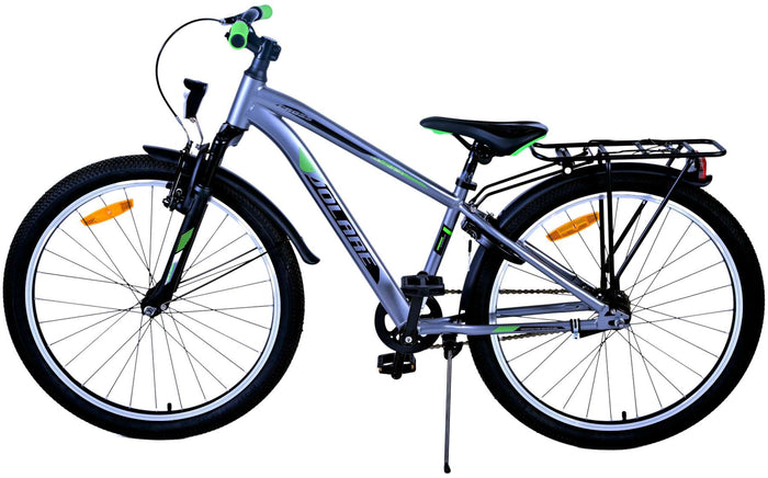 Volare Cross Barncykel 24 tum, Mörkgrå - Lilla Cykelbutiken