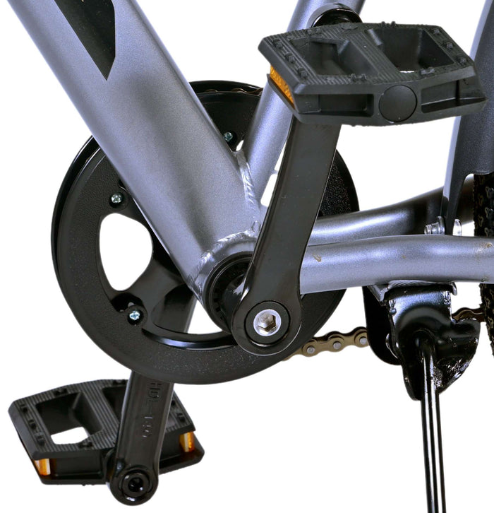 Volare Cross Barncykel 24 tum, Mörkgrå - Lilla Cykelbutiken