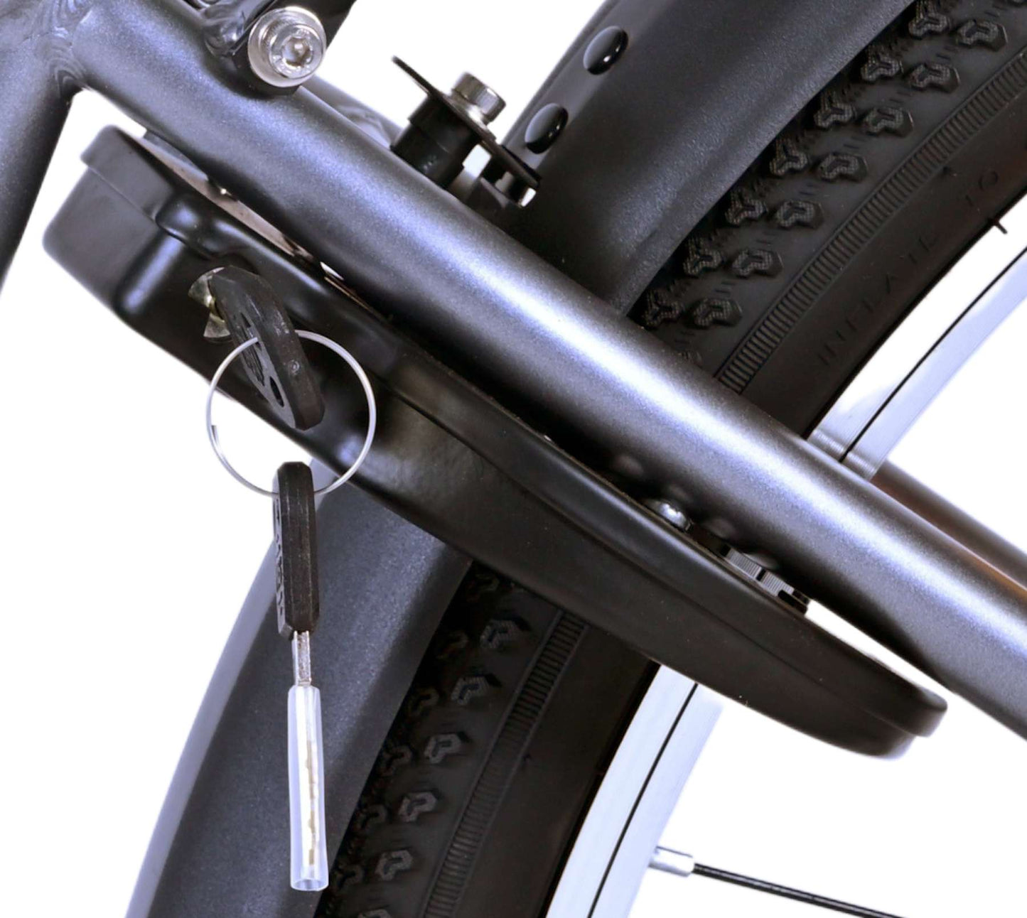 Volare Cross Barncykel 24 tum, Mörkgrå - Lilla Cykelbutiken