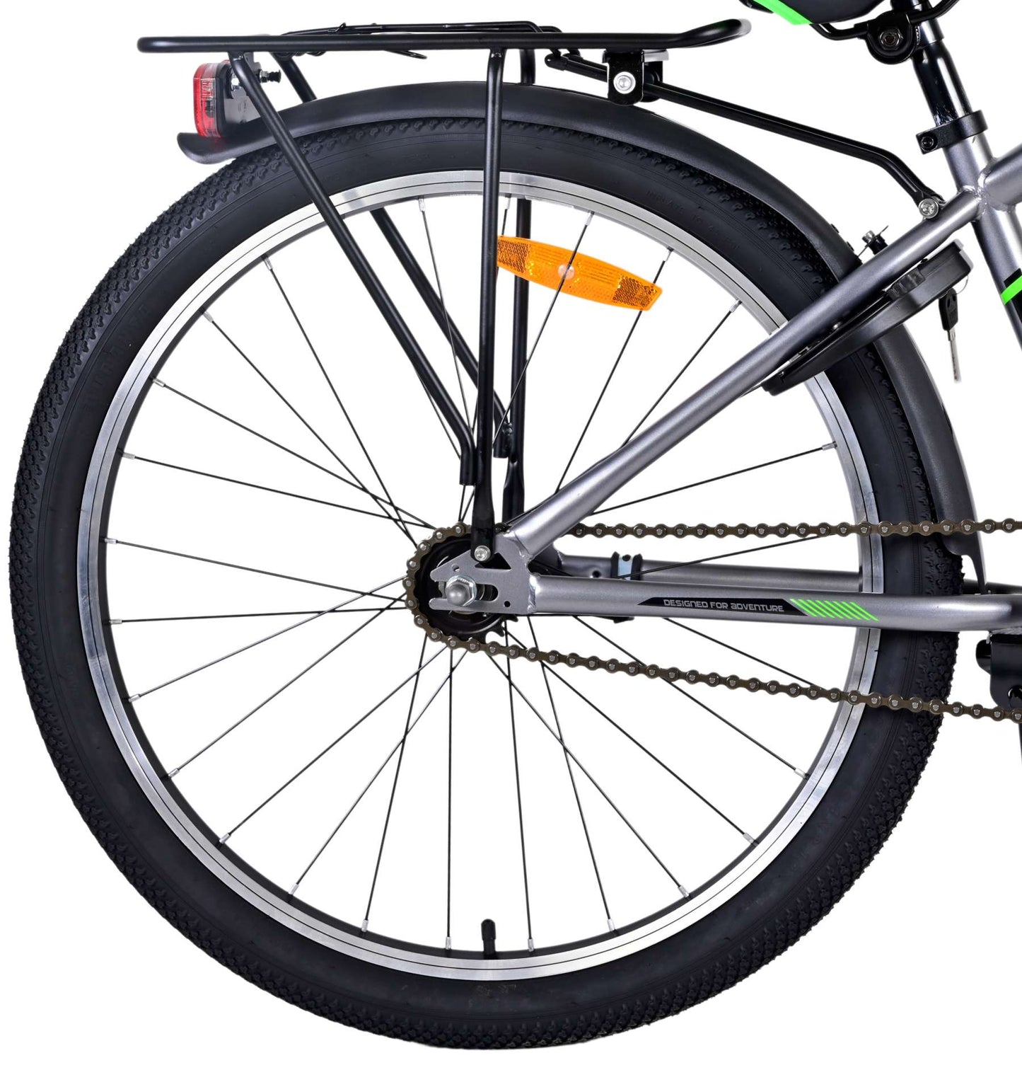 Volare Cross Barncykel 24 tum, Mörkgrå - Lilla Cykelbutiken