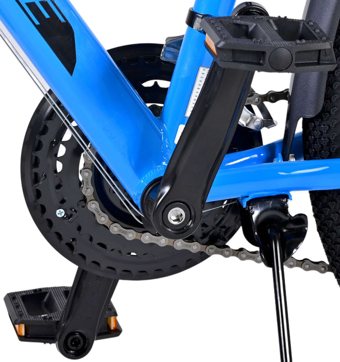 Volare Cross Barncykel 24 tum, Blå 18 Växlar Två Handbromsar - Lilla Cykelbutiken