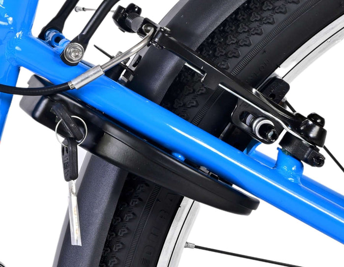 Volare Cross Barncykel 24 tum, Blå 18 Växlar Två Handbromsar - Lilla Cykelbutiken