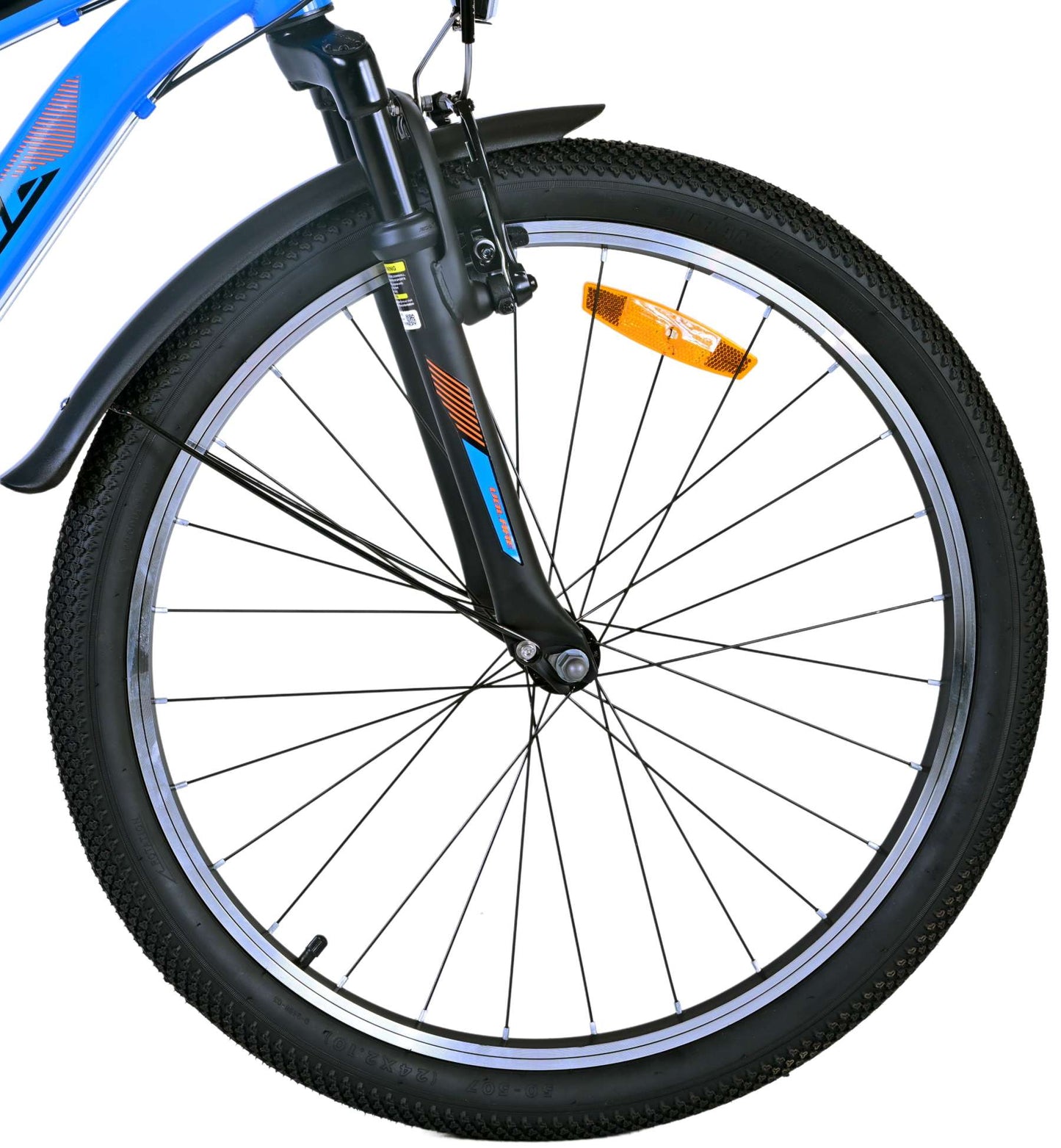 Volare Cross Barncykel 24 tum, Blå 18 Växlar Två Handbromsar - Lilla Cykelbutiken