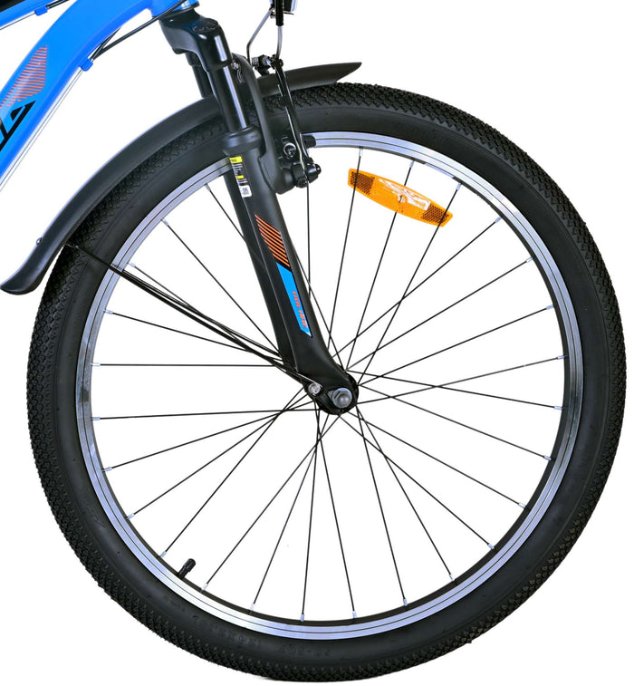 Volare Cross Barncykel 24 tum, Blå 18 Växlar Två Handbromsar - Lilla Cykelbutiken