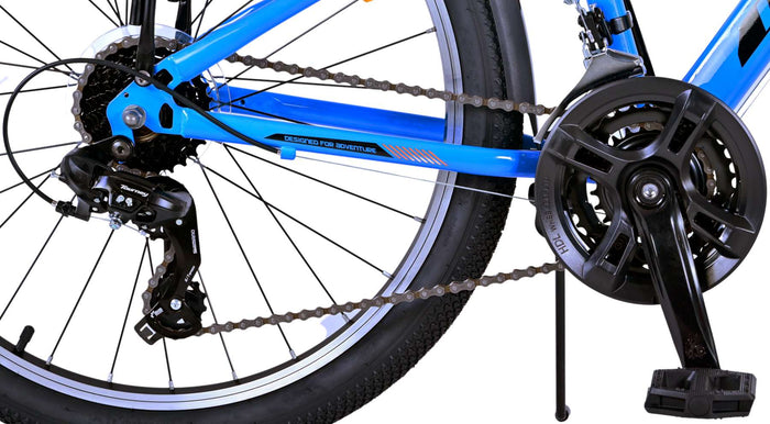 Volare Cross Barncykel 24 tum, Blå 18 Växlar Två Handbromsar - Lilla Cykelbutiken