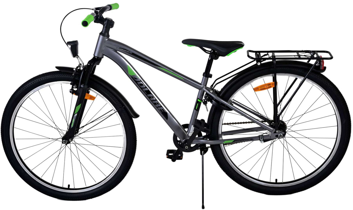 Volare Cross Barncykel 26 tum, Grå - Lilla Cykelbutiken