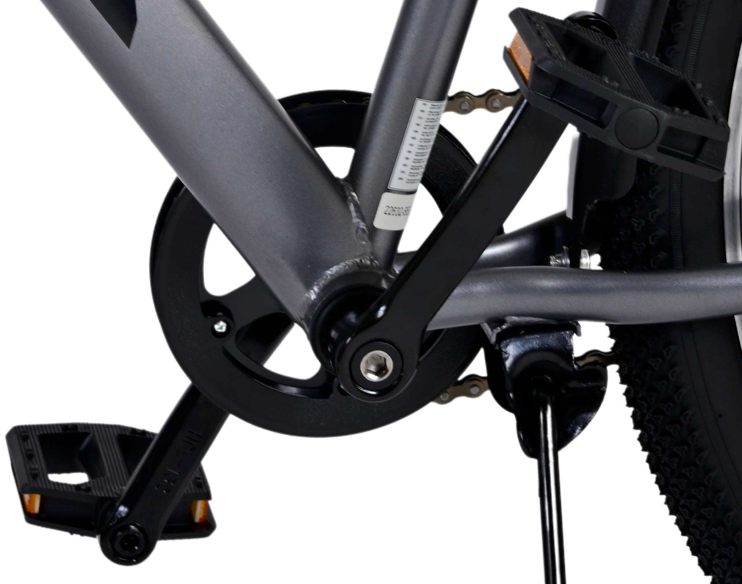 Volare Cross Barncykel 26 tum, Grå - Lilla Cykelbutiken