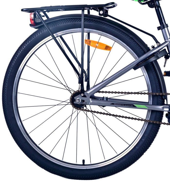 Volare Cross Barncykel 26 tum, Grå - Lilla Cykelbutiken