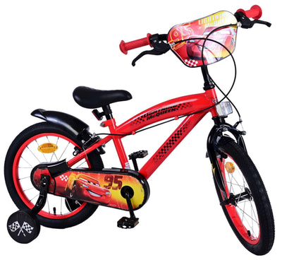 Disney Bilar Barncykel Två Handbromsar 16 tum, Röd - Lilla Cykelbutiken