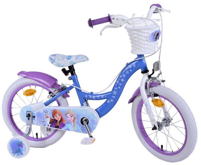 Disney Frozen Barncykel Två Handbromsar 16 tum, Blå/Lila - Lilla Cykelbutiken