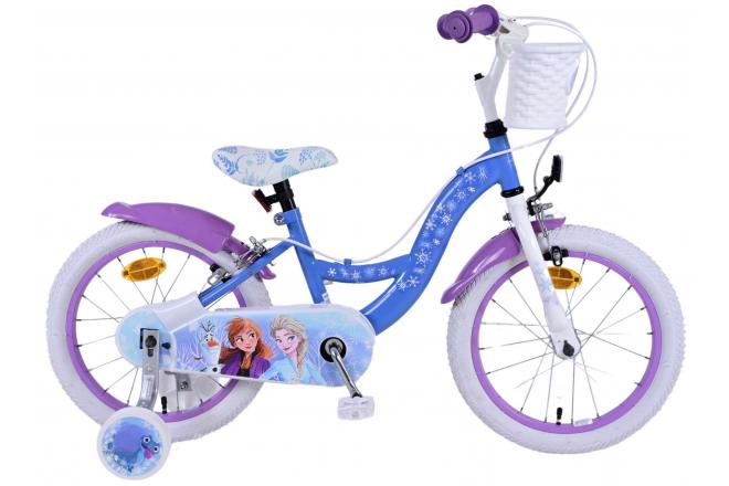Disney Frozen Barncykel Två Handbromsar 16 tum, Blå/Lila - Lilla Cykelbutiken