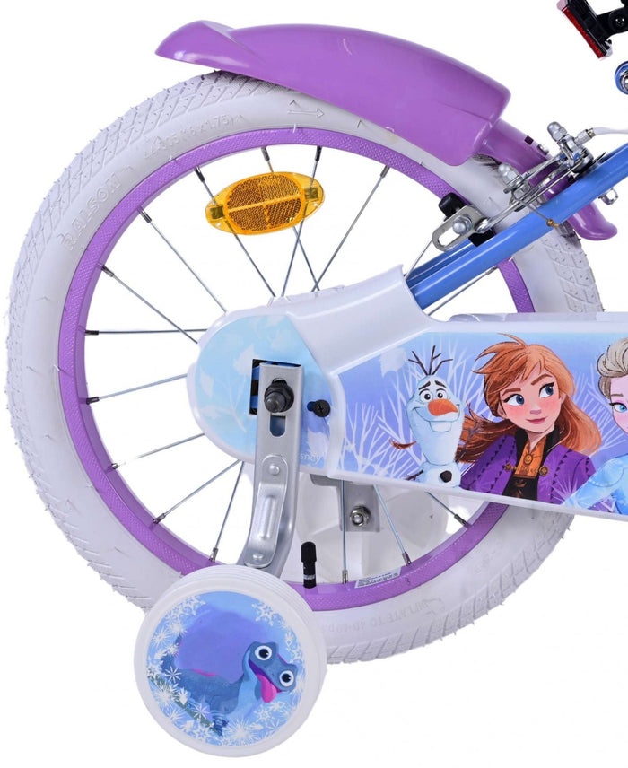 Disney Frozen Barncykel Två Handbromsar 16 tum, Blå/Lila - Lilla Cykelbutiken