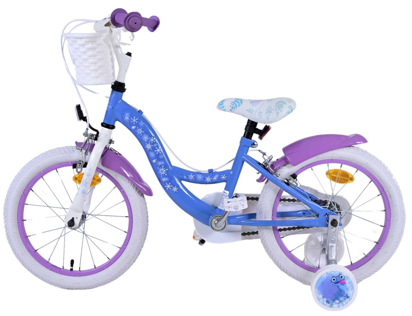 Disney Frozen Barncykel Två Handbromsar 16 tum, Blå/Lila - Lilla Cykelbutiken