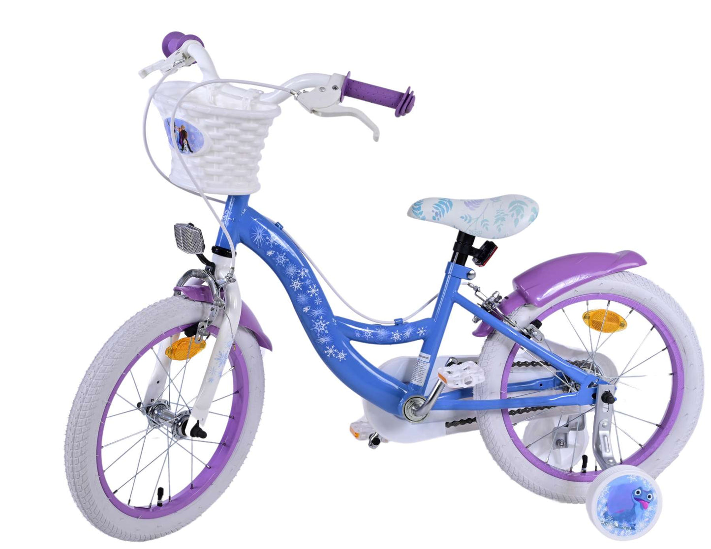 Disney Frozen Barncykel Två Handbromsar 16 tum, Blå/Lila - Lilla Cykelbutiken