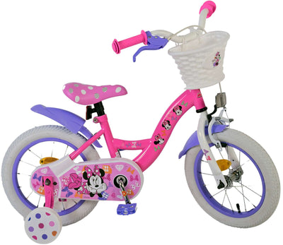 Disney Minnie Barncykel 14 tum, Rosa - Lilla Cykelbutiken