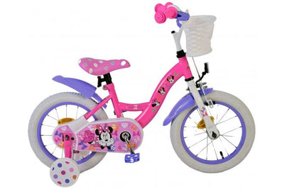 Disney Minnie Barncykel 14 tum, Rosa - Lilla Cykelbutiken