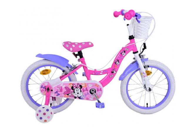 Disney Minnie Barncykel Två Handbromsar 16 tum, Rosa - Lilla Cykelbutiken