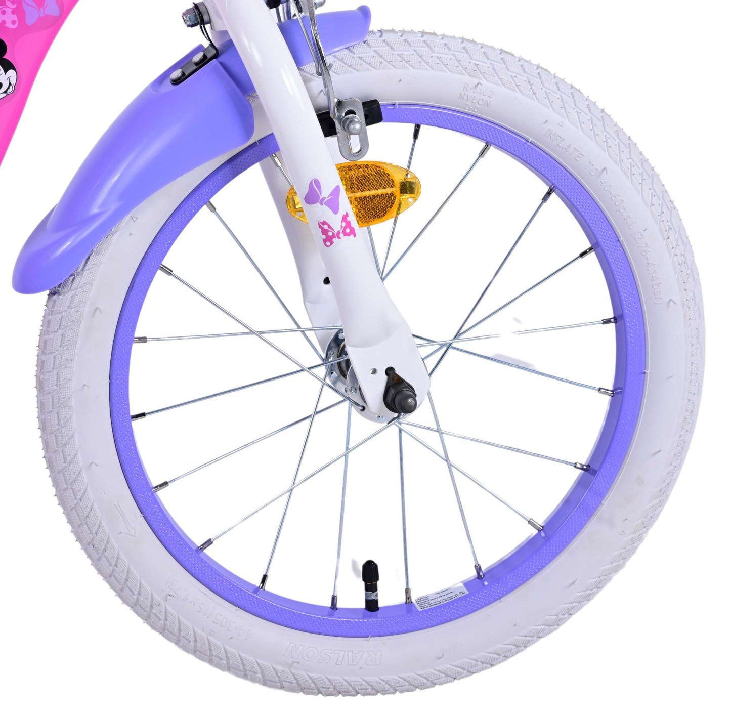 Disney Minnie Barncykel Två Handbromsar 16 tum, Rosa - Lilla Cykelbutiken