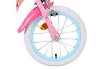 Disney Princess 14 Tum Barncykel, Rosa med Korg & Stödhjul - För barn 3-5 år