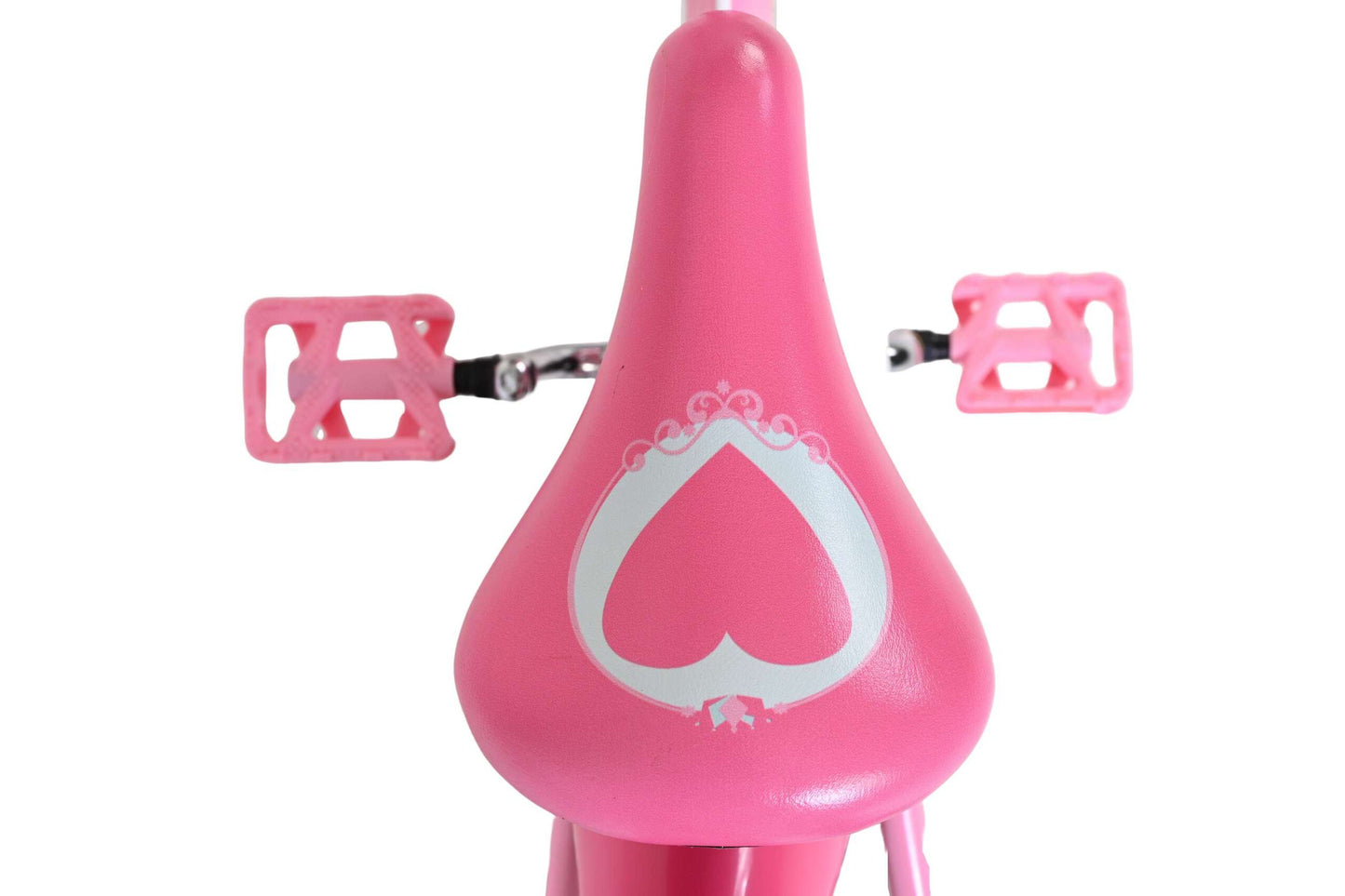 Disney Princess 14 Tum Barncykel, Rosa med Korg & Stödhjul - För barn 3-5 år