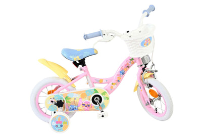 Disney Stitch 12 tum barncykel med stödhjul - För barn 3-4 år