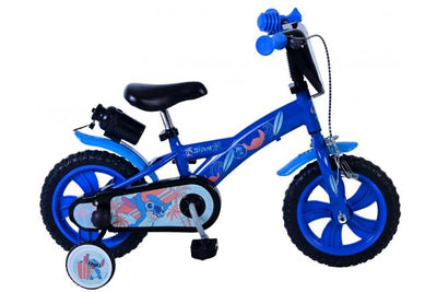 Disney Stitch Barncykel 12 tum, Blå - Lilla Cykelbutiken
