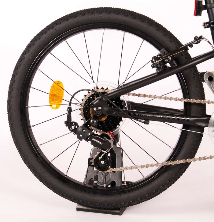 Volare Dynamic Barncykel 20 tum, Matt Svart,7 Växlar - Lilla Cykelbutiken